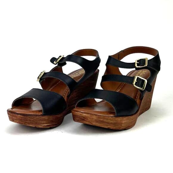 Bella Vita Shoes - New Bella Vita Women Shoes Leather Sandals Open Toe Black Slingback Shoes US 10